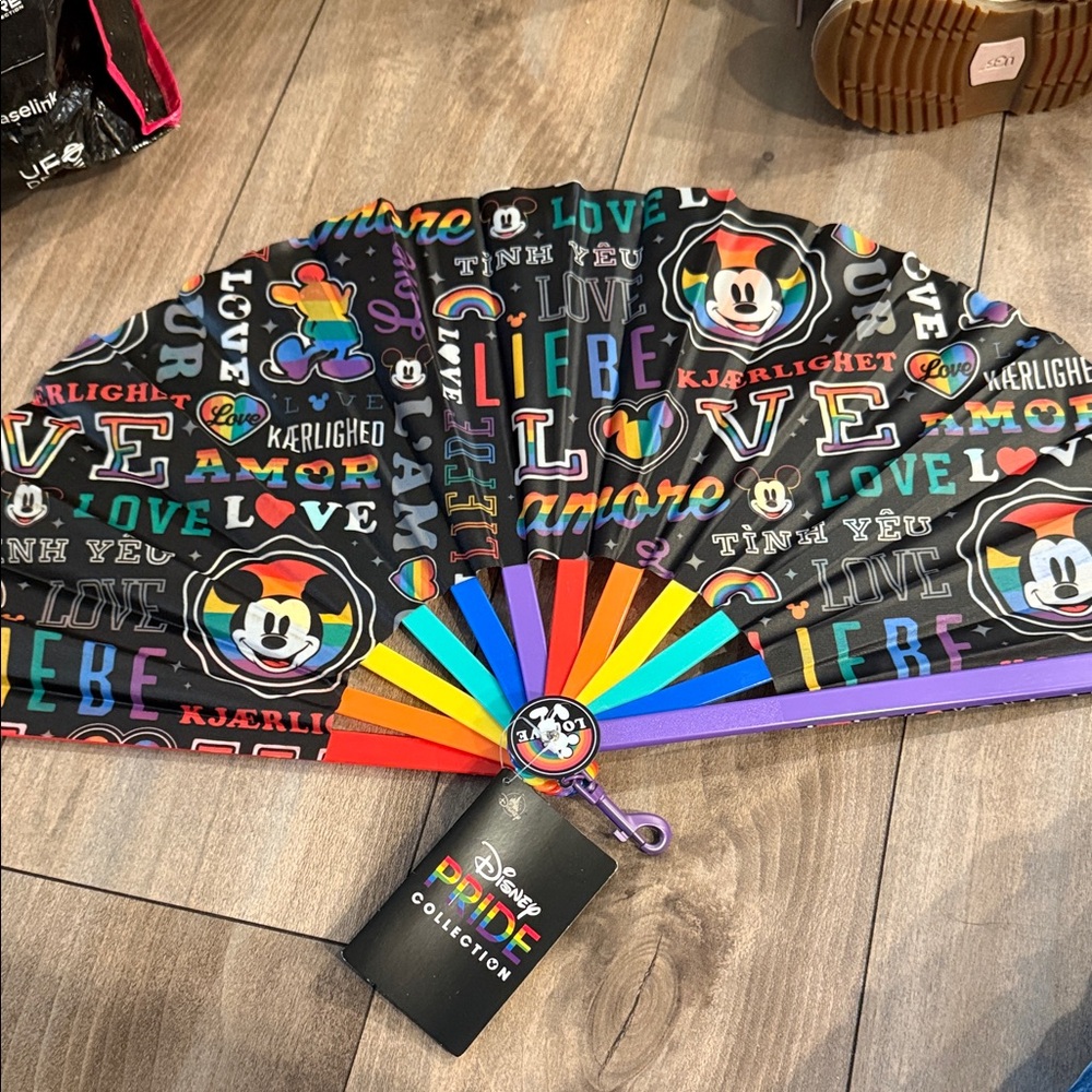 Disney pride with Rainbow Mickey Design fan - Picture 2 of 6